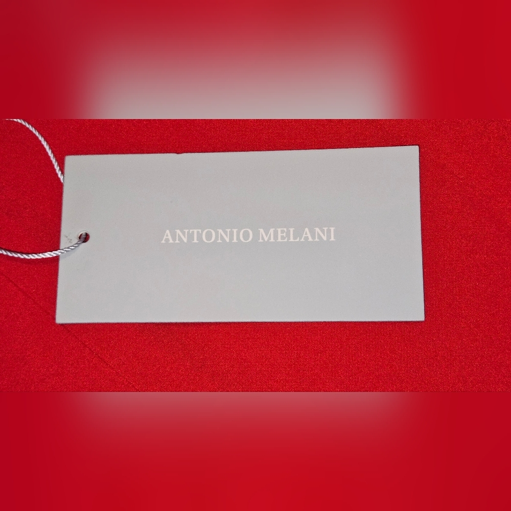 GORGEOUS! Antonio‎ Melani Satin Bemadette One Button Jacket: Scarlet: Size- 8 - Picture 6 of 13